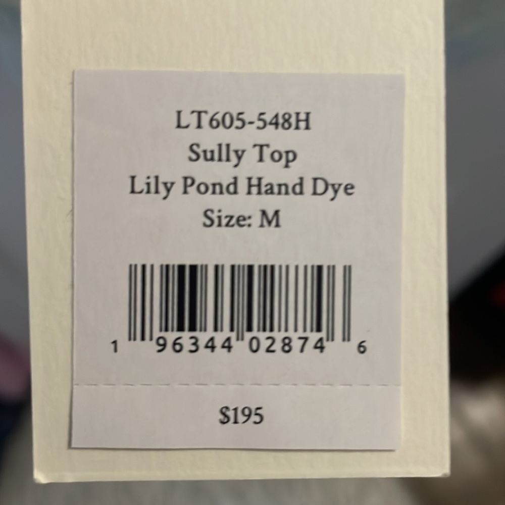 NWT Loveshack Fancy sully top in lilly pond hand dye. Size medium - Picture 5 of 5
